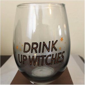 "Drink Up Witches" Halloween Wine Glass